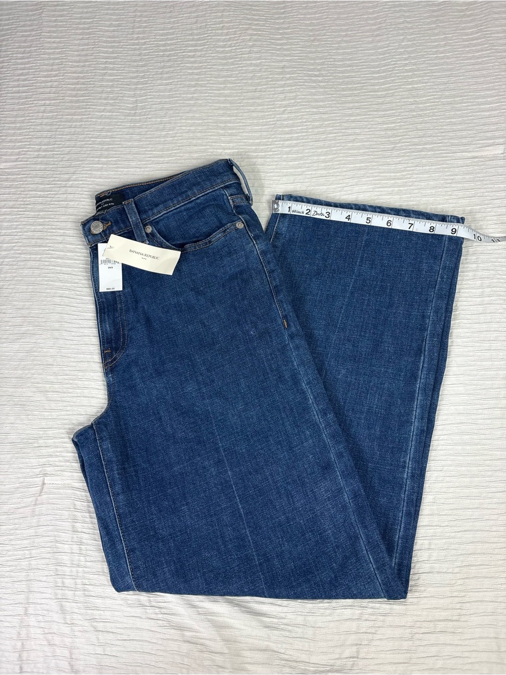 Banana Republic Wide-Leg Jeans in Deep Blue Denim - Picture 6 of 11